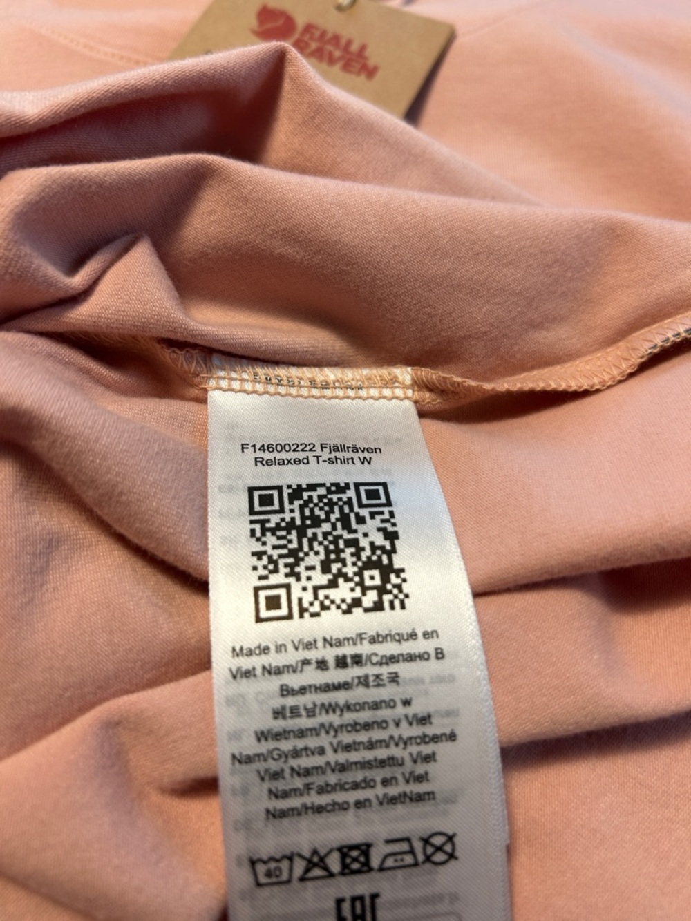 Fjällräven Women's Dusty Pink Logo Tee - Picture 9 of 10